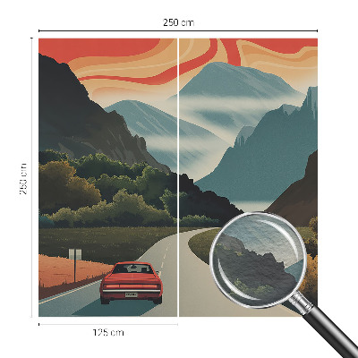 Moderne Vlies-Fototapete mit Bergmotiv für ein naturnahes Raumambiente