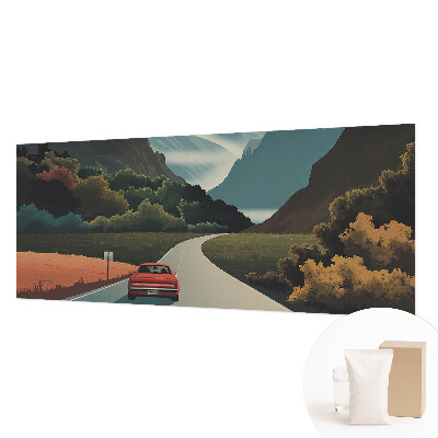 Moderne Vlies-Fototapete mit Bergmotiv für ein naturnahes Raumambiente