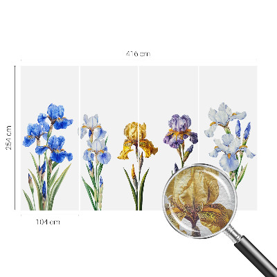 Vlies-Fototapete mit Motiv aus Irisblüten