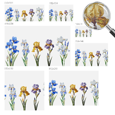 Vlies-Fototapete mit Motiv aus Irisblüten