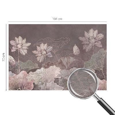 Fototapete fürs Kinderzimmer mit friedlicher botanischer Illustration