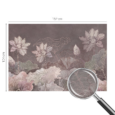 Fototapete fürs Kinderzimmer mit friedlicher botanischer Illustration