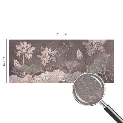 Fototapete fürs Kinderzimmer mit friedlicher botanischer Illustration