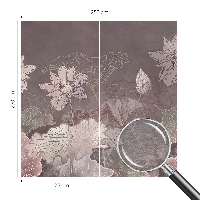 Fototapete fürs Kinderzimmer mit friedlicher botanischer Illustration