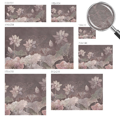 Fototapete fürs Kinderzimmer mit friedlicher botanischer Illustration