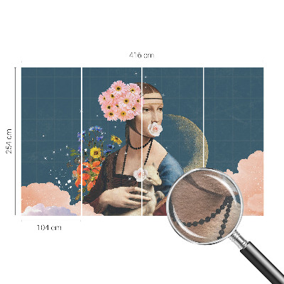 Motivtapete aus Vlies mit floralem Muster in elegantem Design