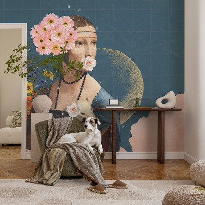 Motivtapete aus Vlies mit floralem Muster in elegantem Design