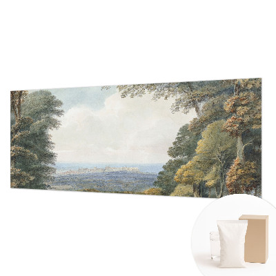 Vlies-Fototapete fürs Schlafzimmer mit einer bewaldeten Landschaft