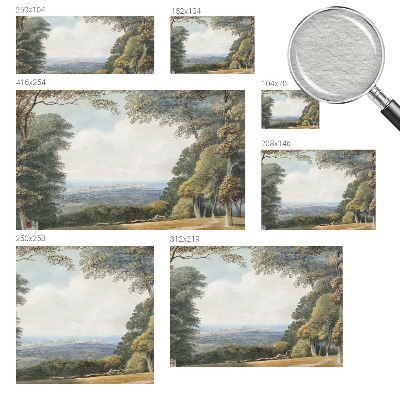 Vlies-Fototapete fürs Schlafzimmer Bewaldete Landschaft