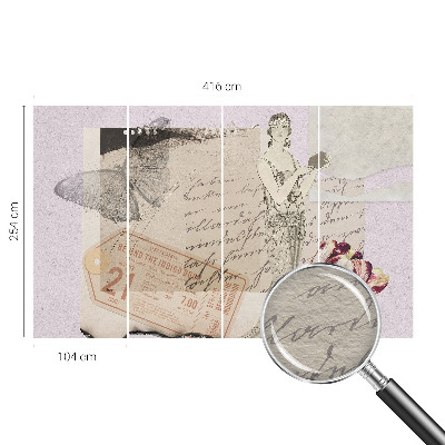 Vlies-Fototapete fürs Kinderzimmer Nostalgische Collage