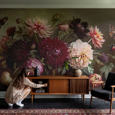 Bedruckte Vlies-Fototapete mit Blumenmotiv