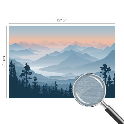 Vliestapete fürs Schlafzimmer mit fotorealistischem Bergpanorama
