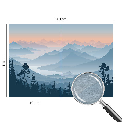 Vliestapete fürs Schlafzimmer mit fotorealistischem Bergpanorama