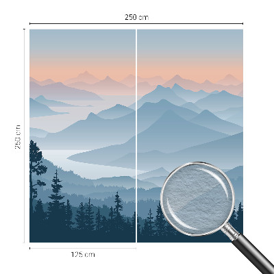 Vliestapete fürs Schlafzimmer mit fotorealistischem Bergpanorama