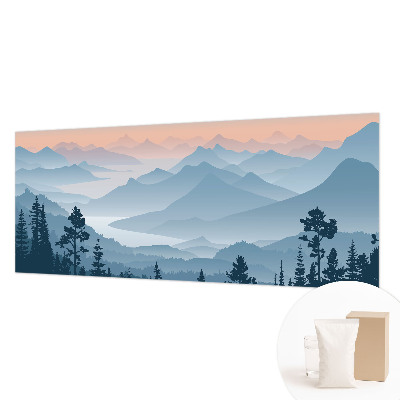 Vliestapete fürs Schlafzimmer mit fotorealistischem Bergpanorama