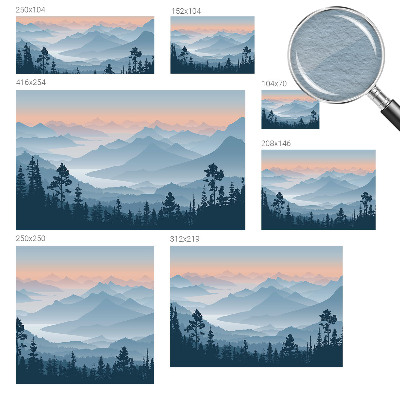 Vliestapete fürs Schlafzimmer mit fotorealistischem Bergpanorama