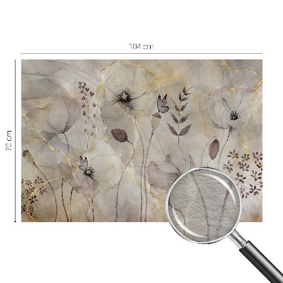Wand-Fototapete mit zarten Blütenmotiven