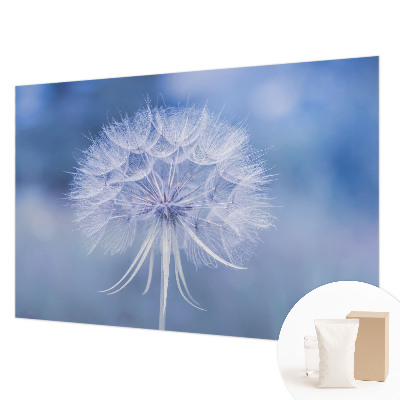 Wandtapete mit blauem Dessin