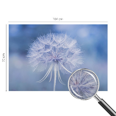 Wandtapete mit blauem Dessin