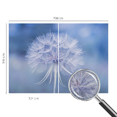 Wandtapete mit blauem Dessin