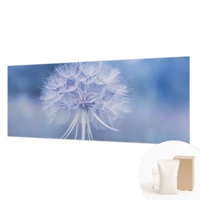 Wandtapete mit blauem Dessin