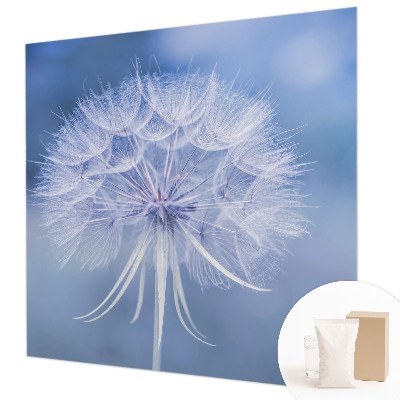Wandtapete mit blauem Dessin