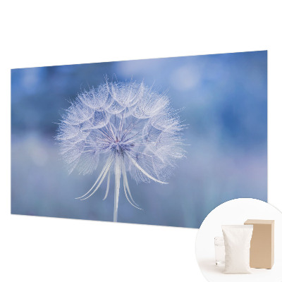 Wandtapete mit blauem Dessin