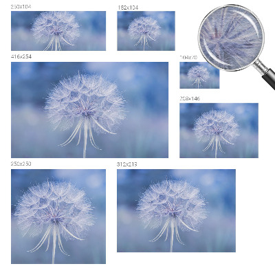 Wandtapete mit blauem Dessin