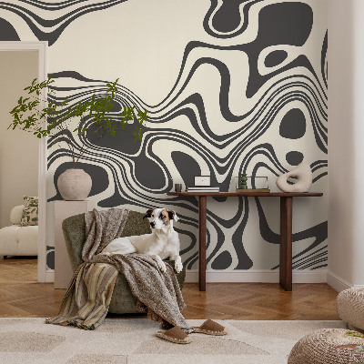 Vlies-Fototapete mit dynamischen Linien als modernes Wandmotiv