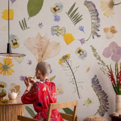 Vlies-Fototapete fürs Schlafzimmer mit Frühlingsblumen-Motiv