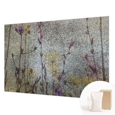 Vlies-Fototapete fürs Wohnzimmer mit Motiv von Wildblumen