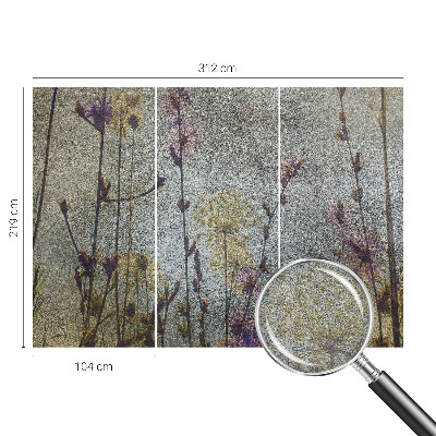 Vlies-Fototapete fürs Wohnzimmer mit Motiv von Wildblumen