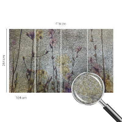 Vlies-Fototapete fürs Wohnzimmer mit Motiv von Wildblumen