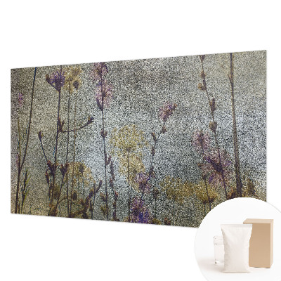 Vlies-Fototapete fürs Wohnzimmer mit Motiv von Wildblumen