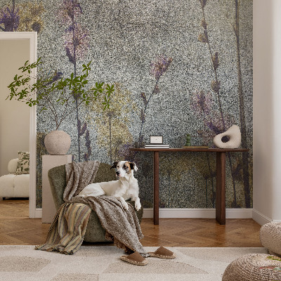 Vlies-Fototapete fürs Wohnzimmer mit Motiv von Wildblumen