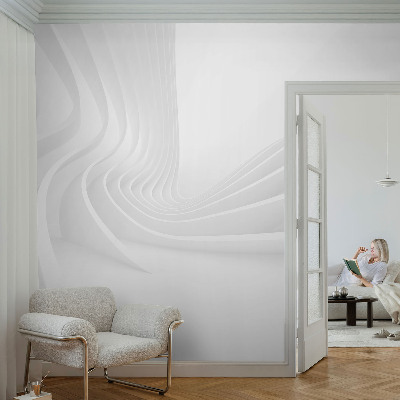 Bedruckte Vlies-Fototapete mit Wellenlinien-Motiv