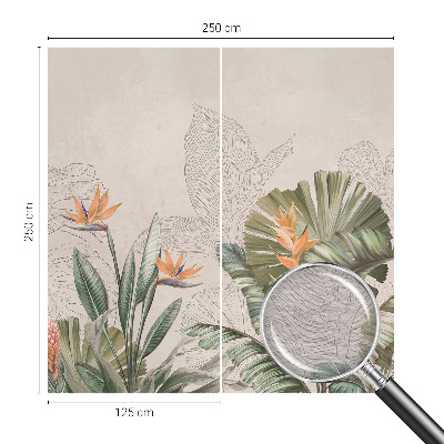 Fototapete nach Maß mit tropischen Blumenmotiv