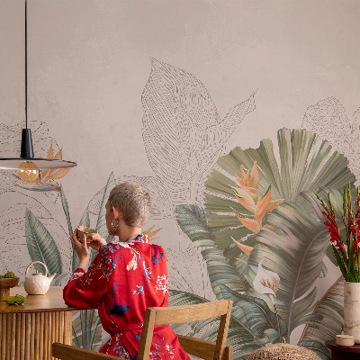 Fototapete nach Maß Tropische Blumen