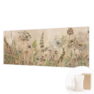 Wandtapete mit rustikalem Blumenmuster
