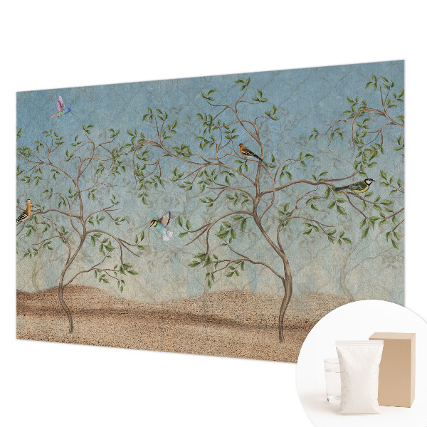 Fototapete fürs Wohnzimmer Vögel in den Bäumen