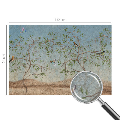 Fototapete fürs Wohnzimmer Vögel in den Bäumen