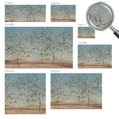 Fototapete fürs Wohnzimmer Vögel in den Bäumen