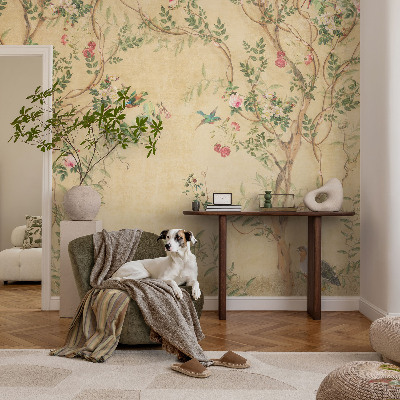 Vliestapete fürs Wohnzimmer Florale Akzente