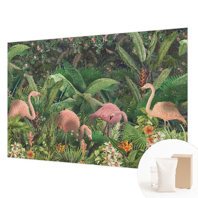 Vlies-Fototapete fürs Kinderzimmer mit rosa Flamingos als Motiv