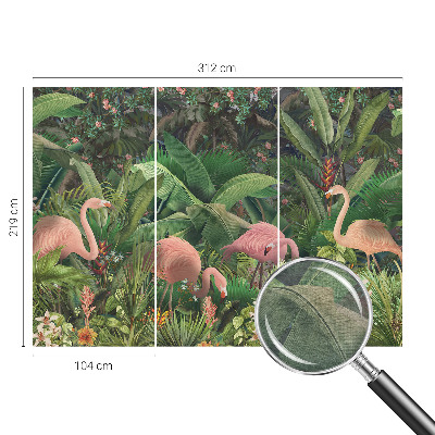 Vlies-Fototapete fürs Kinderzimmer mit rosa Flamingos als Motiv