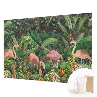 Vlies-Fototapete fürs Kinderzimmer mit rosa Flamingos als Motiv