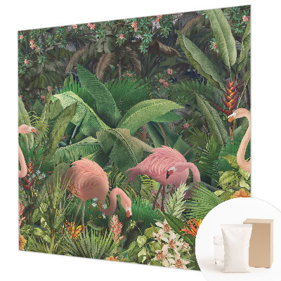 Vlies-Fototapete fürs Kinderzimmer mit rosa Flamingos als Motiv