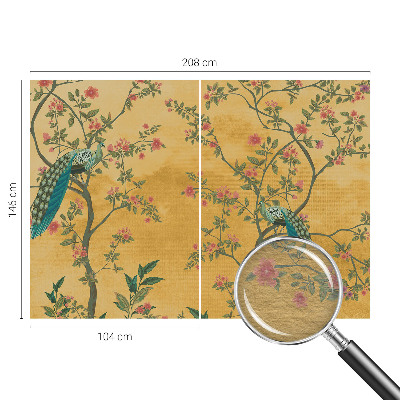 Wand-Fototapete mit Pfauenbaum-Motiv