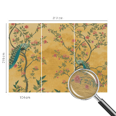 Wand-Fototapete mit Pfauenbaum-Motiv