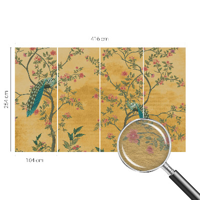 Wand-Fototapete mit Pfauenbaum-Motiv